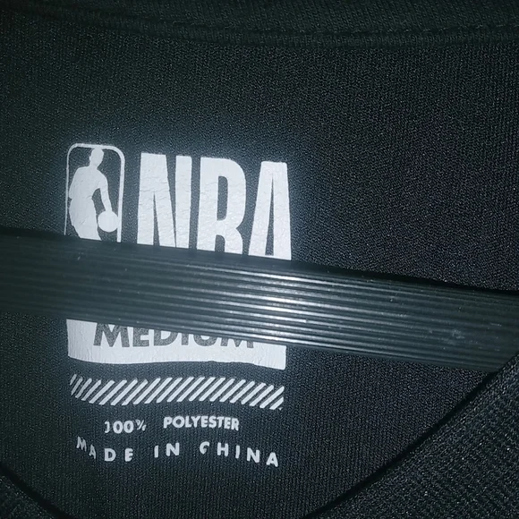 NBA Basketball M Red Black Practice Athletic Shirt - Picture 6 of 7